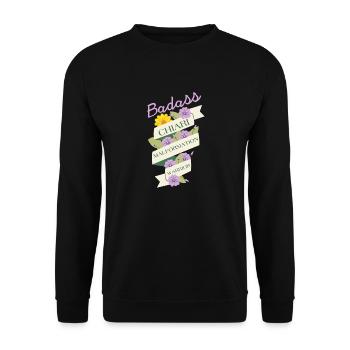 Arnold Chiari Malformation Warrior Bewusstsein - Unisex Pullover - Schwarz - Vorne - Alina (178cm) & Michal (187cm)