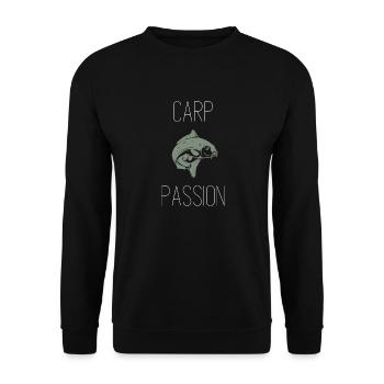 Karpfen Leidenschaft - Passion pour la carpe - Sweat-shirt Unisexe - noir - Devant - Alina (178cm) & Michal (187cm)