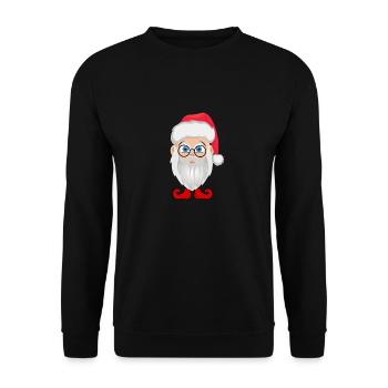 Weihnachtsmann - Unisex Pullover - Schwarz - Vorne - Alina (178cm) & Michal (187cm)