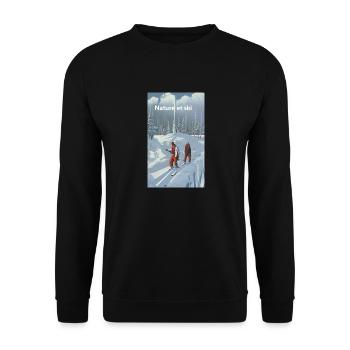 nature et ski - Sweat-shirt Unisexe - noir - Devant - Alina (178cm) & Michal (187cm)