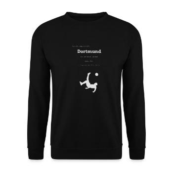 Dortmund Lieblingsstadt mit Koordinaten - Unisex Pullover - Schwarz - Vorne - Alina (178cm) & Michal (187cm)