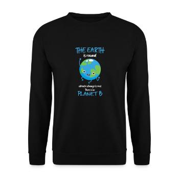 Le changement climatique est réel et il n’y a pas de planète B - Sweat-shirt Unisexe - noir - Devant - Alina (178cm) & Michal (187cm)