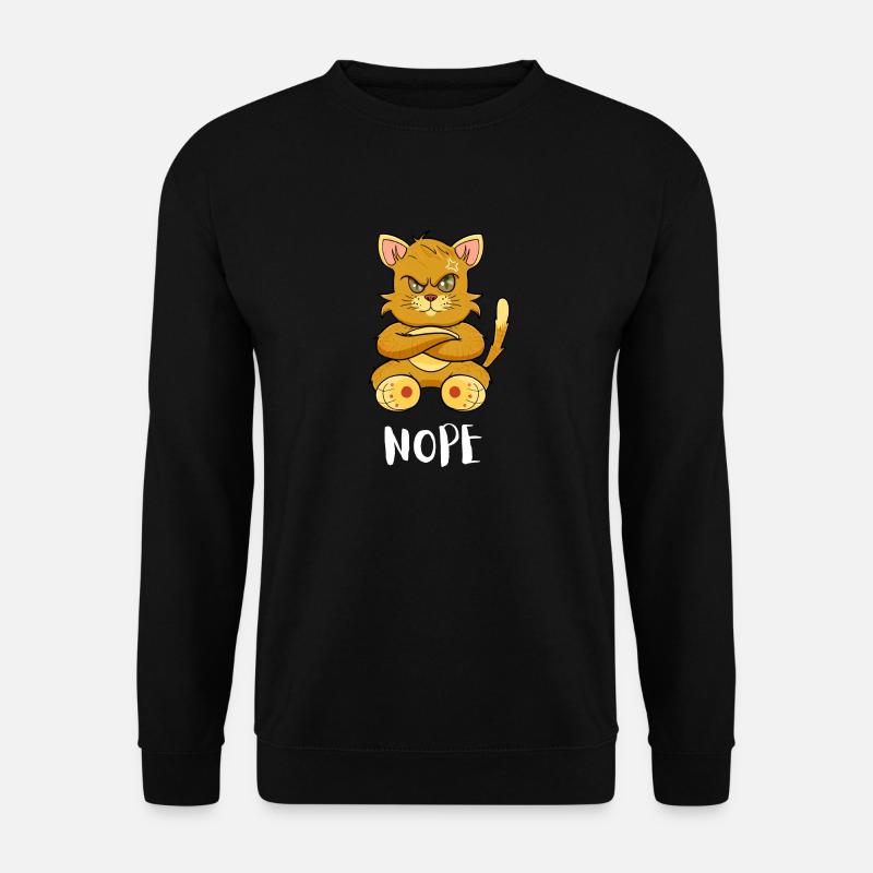 Nope chat paresseux drôle - Sweat-shirt Unisexe - noir