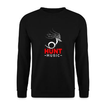 Création du groupe Jagdhorn Jäger Music - Sweat-shirt Unisexe - noir - Devant - Alina (178cm) & Michal (187cm)