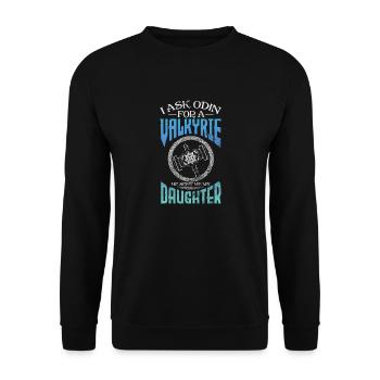 Viking Warrior Viking Heritage - J’ai demandé à Odin - Sweat-shirt Unisexe - noir - Devant - Alina (178cm) & Michal (187cm)