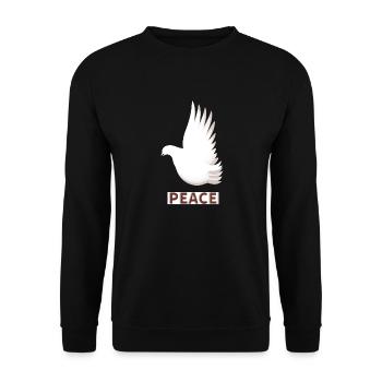 peace, Ukraine, world peace, peace movement, - Unisex Sweatshirt - black - Front - Alina (178cm) & Michal (187cm)
