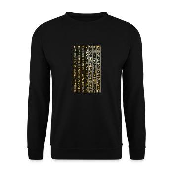 hieroglyphics Design for an old egypt enthusiast - Unisex Sweatshirt - black - Front - Alina (178cm) & Michal (187cm)
