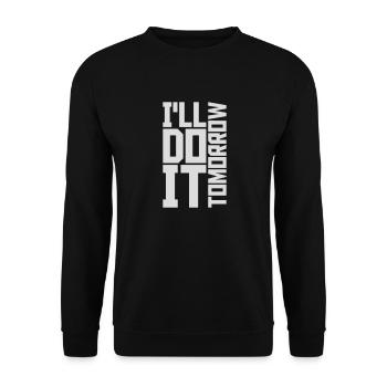 Citation de Do It Tomorrow - Sweat-shirt Unisexe - noir - Devant - Alina (178cm) & Michal (187cm)