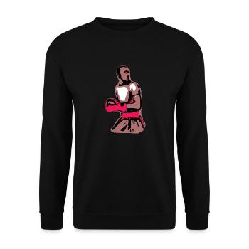 Ako Le boxeur - Sweat-shirt Unisexe - noir - Devant - Alina (178cm) & Michal (187cm)
