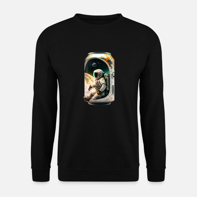 Coole Bierdose mit Astronaut - Unisex Pullover - Schwarz