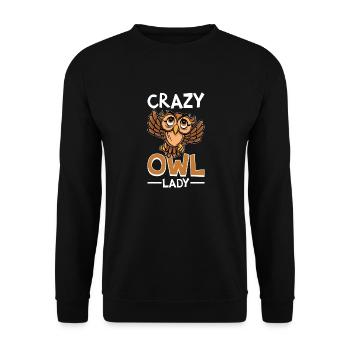 Owl Lady Owlets Enthusiast Bird Lover Ornithologis - Unisex Sweatshirt - black - Front - Alina (178cm) & Michal (187cm)