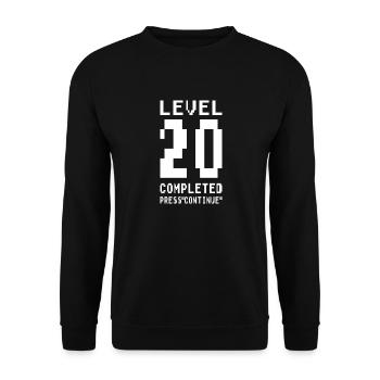 Jeux de cadeaux pour le 20e anniversaire - Sweat-shirt Unisexe - noir - Devant - Alina (178cm) & Michal (187cm)
