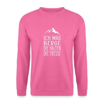 Berge fun Spruch Humor Berg - Unisex Pullover - Pink - Vorne