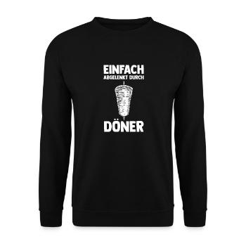 Dönerspieß Kebab Döner - Unisex Pullover - Schwarz - Vorne - Alina (178cm) & Michal (187cm)