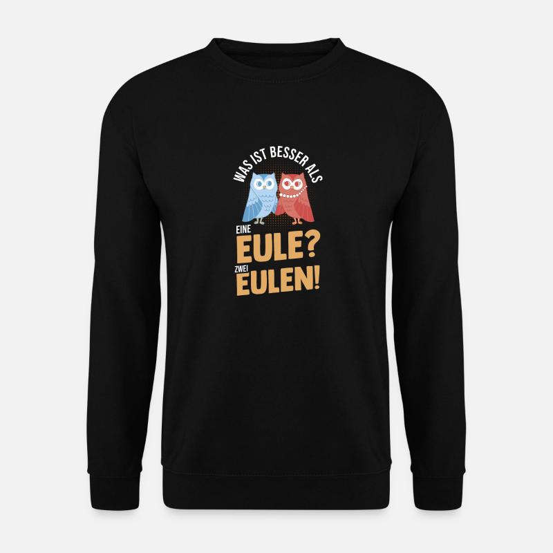 Eulen - Unisex Pullover - Schwarz
