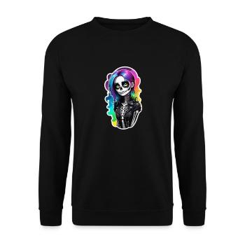 Halloween - Rock & Rainbow - Unisex Sweatshirt - black - Front - Alina (178cm) & Michal (187cm)