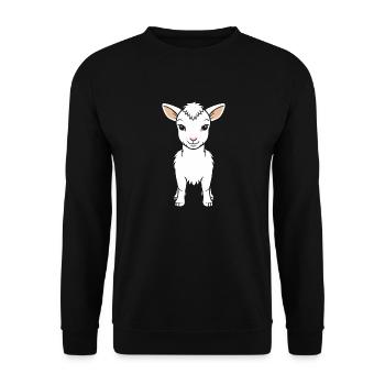 Citation humour petite chèvre - Sweat-shirt Unisexe - noir - Devant - Alina (178cm) & Michal (187cm)