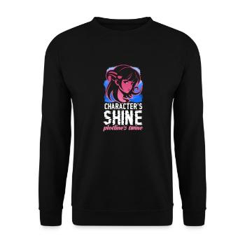 Ficelle de l’intrigue de Character ́s Shine - Sweat-shirt Unisexe - noir - Devant - Alina (178cm) & Michal (187cm)