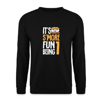 S'more Campfire Marshmallow Camping - Sweat-shirt Unisexe - noir - Devant - Alina (178cm) & Michal (187cm)