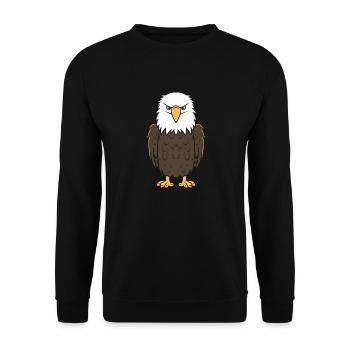 Citation humour Oiseau aigle - Sweat-shirt Unisexe - noir - Devant - Alina (178cm) & Michal (187cm)