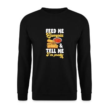 Lumpia Filipino Food Philippines - Unisex Sweatshirt - black - Front - Alina (178cm) & Michal (187cm)