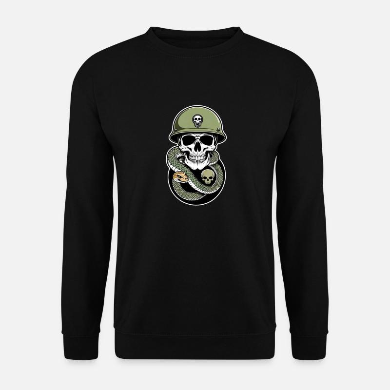 Snake Skeleton and Tattoo - Unisex Sweatshirt - black