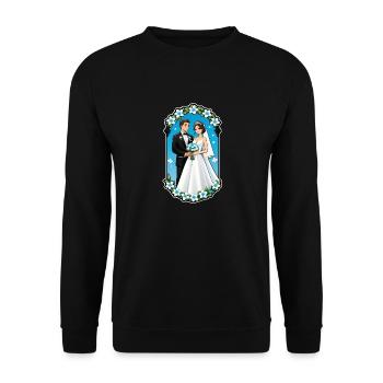 Just Married - For Wedding - Unisex Sweatshirt - black - Front - Alina (178cm) & Michal (187cm)