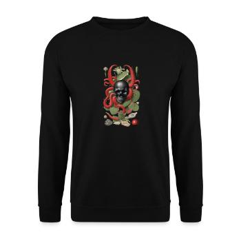 Photoroom 20240405 074013 - Unisex Pullover - Schwarz - Vorne - Alina (178cm) & Michal (187cm)