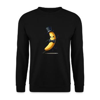 Mister Banana - Unisex Sweatshirt - black - Front - Alina (178cm) & Michal (187cm)