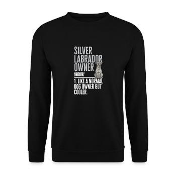 Silver Labrador Retriever Silver Lab - Sweat-shirt Unisexe - noir - Devant - Alina (178cm) & Michal (187cm)
