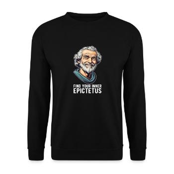 Epictetus Epictetus Stoicism Philosopher Stoic - Unisex Sweatshirt - black - Front - Alina (178cm) & Michal (187cm)