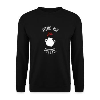 I can't I have Pottery - Unisex Sweatshirt - black - Front - Alina (178cm) & Michal (187cm)