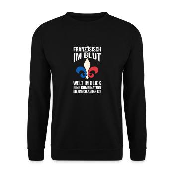 French French France - Unisex Sweatshirt - black - Front - Alina (178cm) & Michal (187cm)