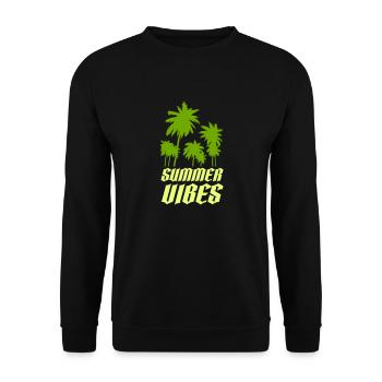 summer vibes - Unisex Pullover - Schwarz - Vorne - Alina (178cm) & Michal (187cm)