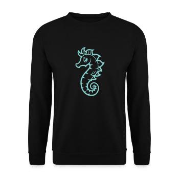 Seahorse Seahorse - Unisex Sweatshirt - black - Front - Alina (178cm) & Michal (187cm)