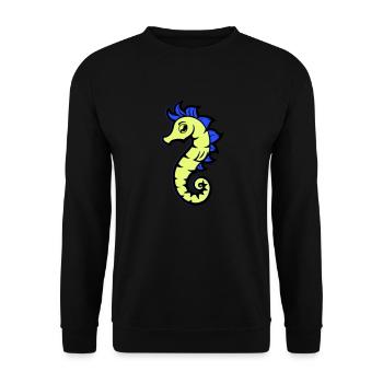 seepferd seepferdchen comic - Unisex Pullover - Schwarz - Vorne - Alina (178cm) & Michal (187cm)