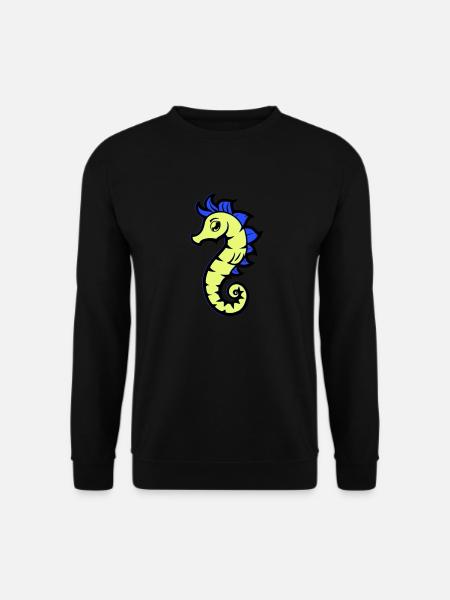 seepferd seepferdchen comic - Unisex Pullover - Schwarz