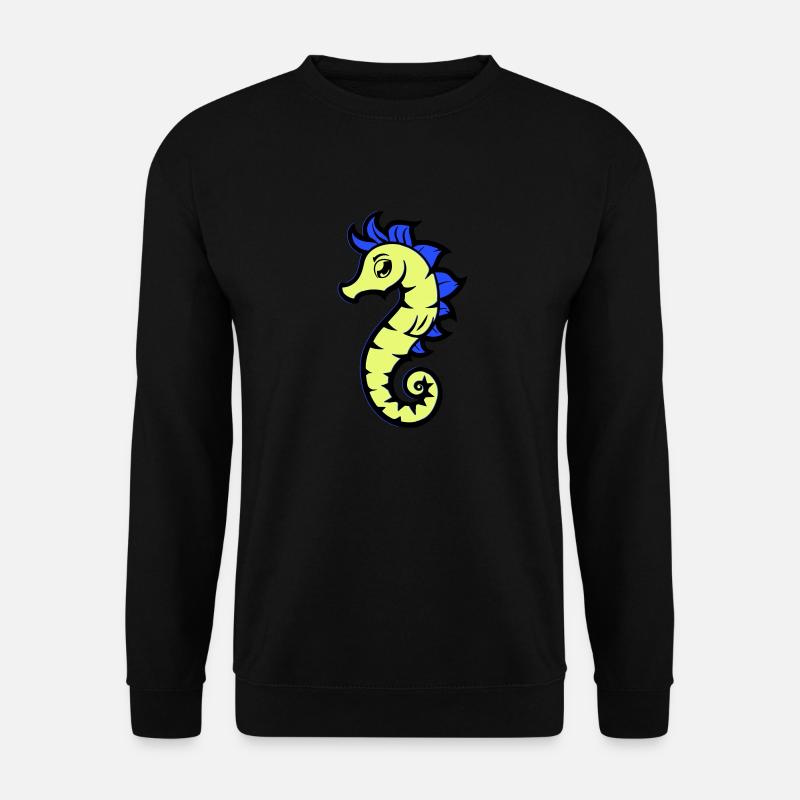 seepferd seepferdchen comic - Unisex Pullover - Schwarz