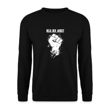 Le héros du travail Faust White - Sweat-shirt Unisexe - noir - Devant - Alina (178cm) & Michal (187cm)
