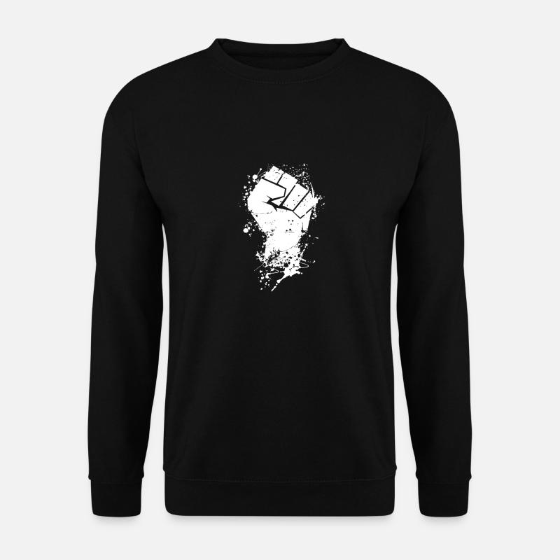 Revolution Faust in weiss - Unisex Pullover - Schwarz