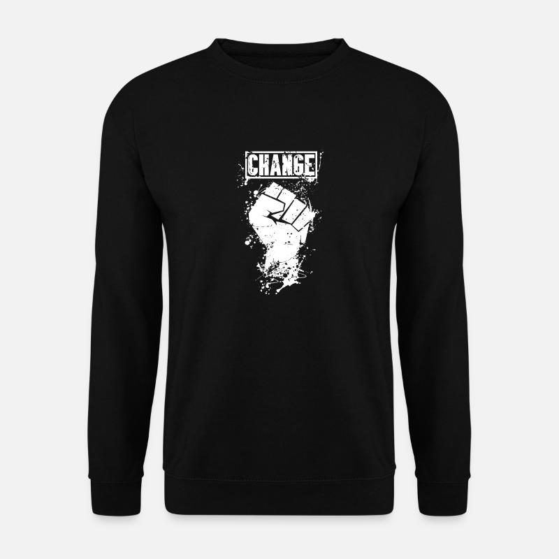 Revolution und Veränderung Weiß - Unisex Pullover - Schwarz