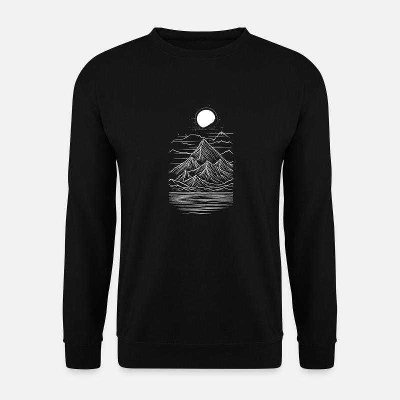 Linear Mountains - Unisex Sweatshirt - black