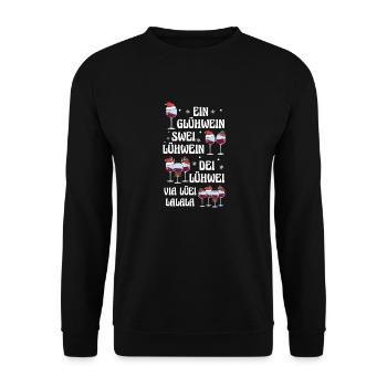 Glühwein Weihnachtsmann Gnome Weihnachts - Unisex Pullover - Schwarz - Vorne - Alina (178cm) & Michal (187cm)
