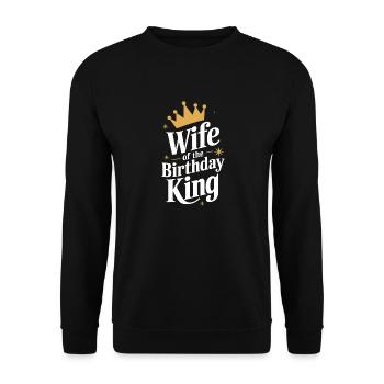 Frau Ehefrau Partnerin Familie Verheiratet - Unisex Pullover - Schwarz - Vorne - Alina (178cm) & Michal (187cm)