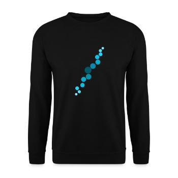 Blue bubbles - Unisex Sweatshirt - black - Front - Alina (178cm) & Michal (187cm)