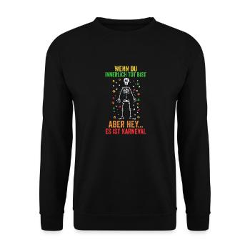 Costume de carnaval Carnaval - Sweat-shirt Unisexe - noir - Devant - Alina (178cm) & Michal (187cm)