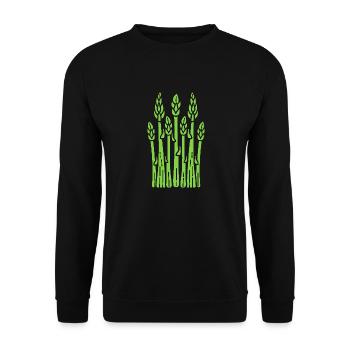 asperge - Sweat-shirt Unisexe - noir - Devant - Alina (178cm) & Michal (187cm)