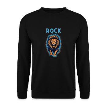 Lion de roche - Sweat-shirt Unisexe - noir - Devant - Alina (178cm) & Michal (187cm)