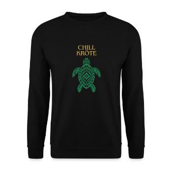 Turtle for Chiller - Unisex Sweatshirt - black - Front - Alina (178cm) & Michal (187cm)