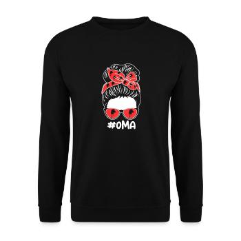 Cheval de loisir Grand-mère Hobby Horsing - Sweat-shirt Unisexe - noir - Devant - Alina (178cm) & Michal (187cm)